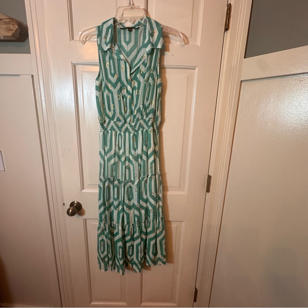 Alex & Parker Sleeveless Collared Maxi Dress – Size L